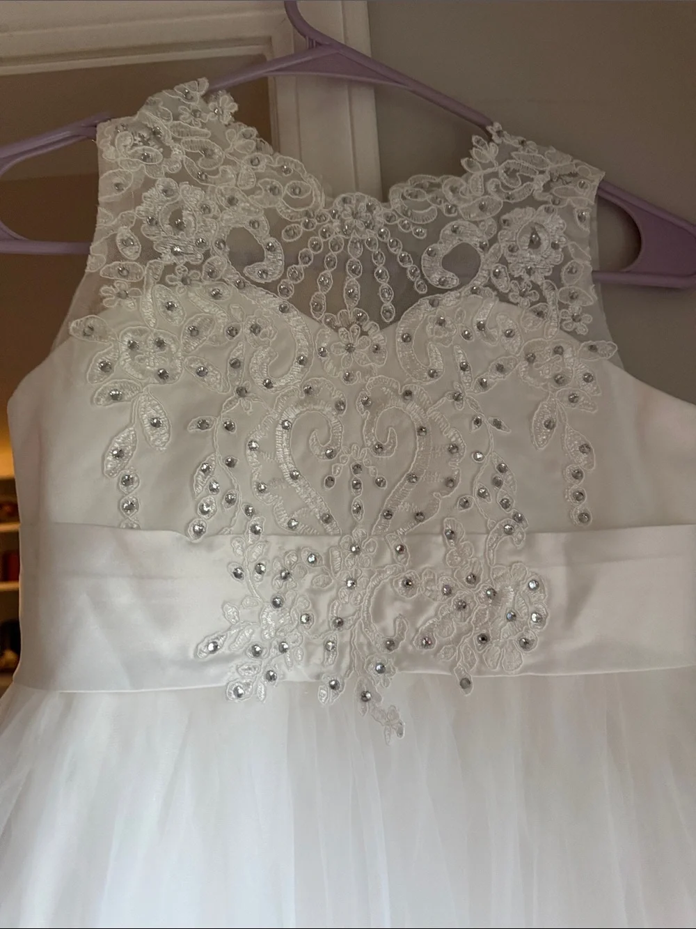 White Embroidered Tulle First Communion/Flower Girl Dressa - New without tags 8